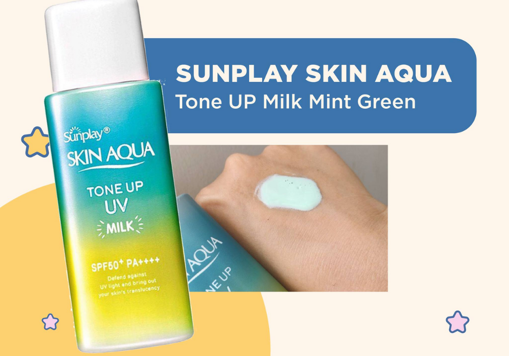 Kem chống nắng Skin Aqua Tone Up UV Milk Mint Green