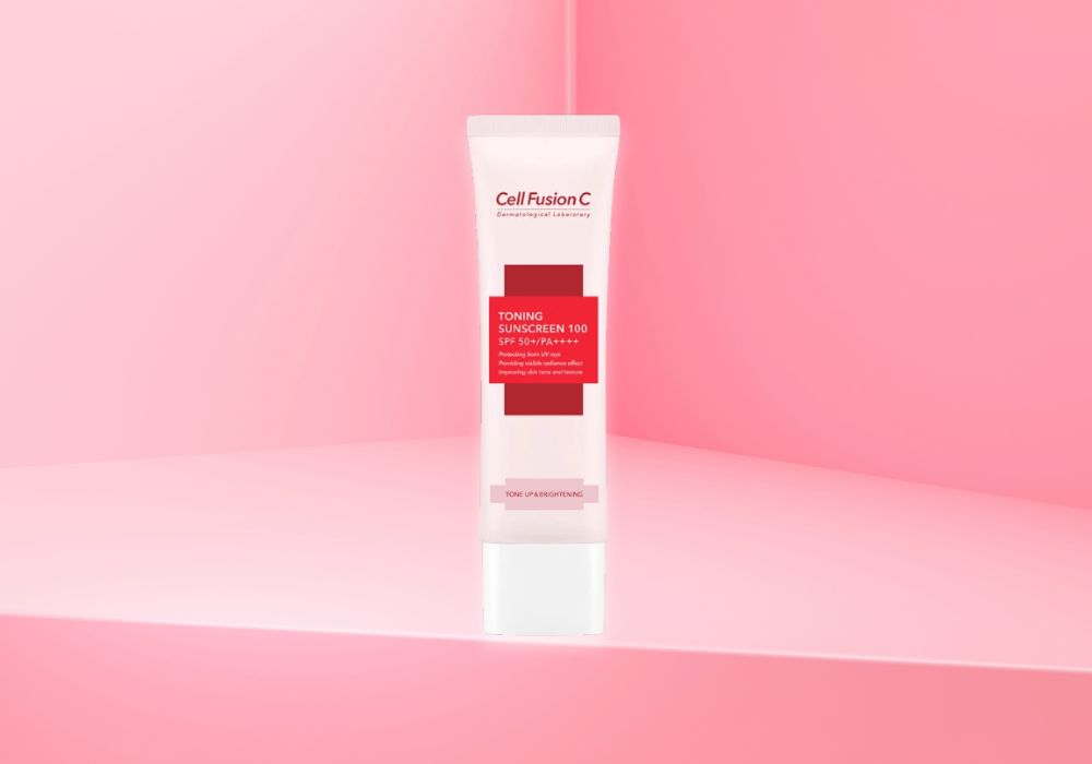 Kem chống nắng Cell Fusion C Toning Sunscreen 100 nâng tone sáng hồng