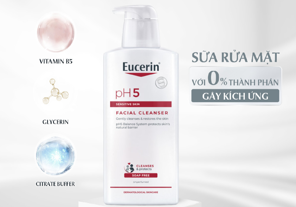 Sữa rửa mặt cho da nhạy cảm Eucerin