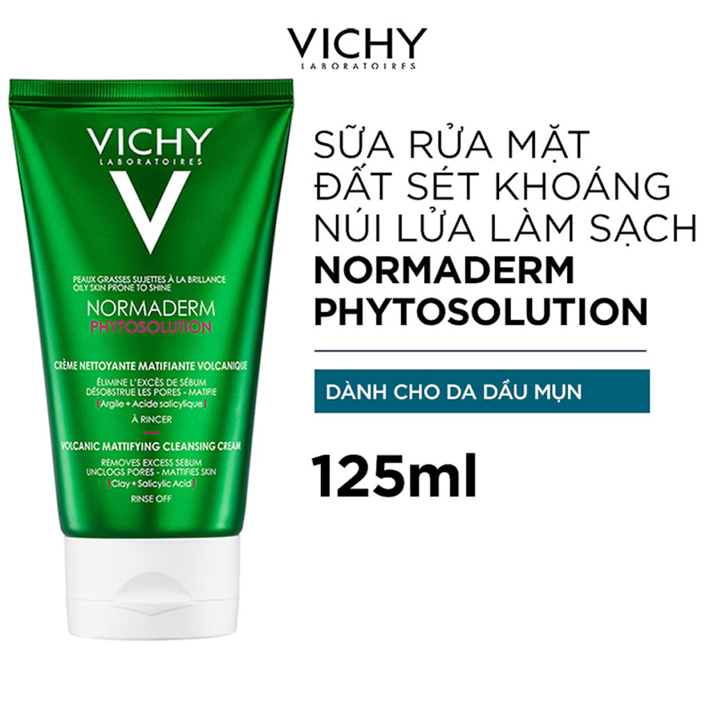Sữa rửa mặt trắng da cho nam Vichy Normaderm Phytosolution Intensive Purifying Gel