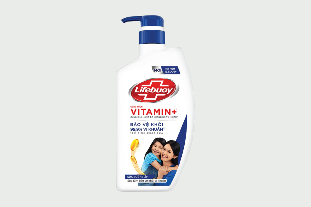 Sữa tắm Lifebuoy Vitamin+ Sữa dưỡng ẩm giúp ngăn ngừa khô da