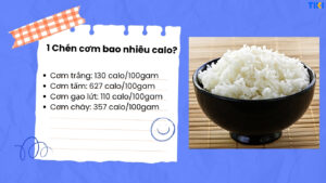 1 chén cơm bao nhiêu calo