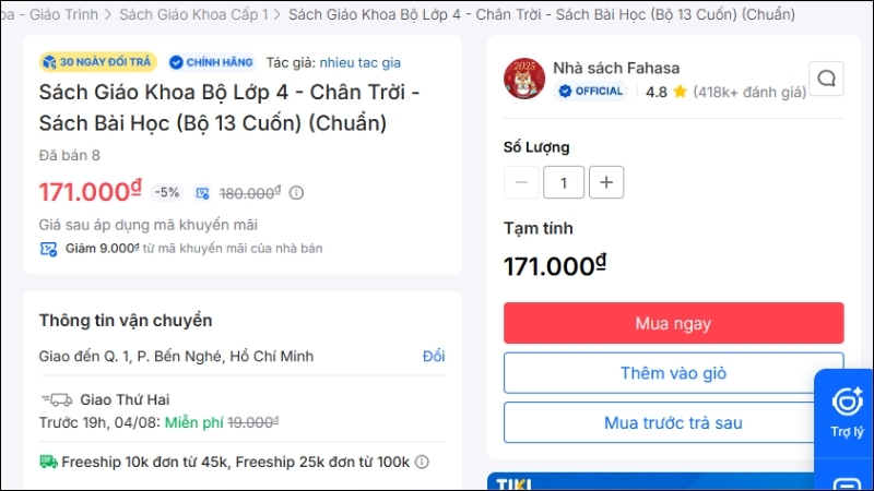 Thêm sản phẩm vào giỏ hàng