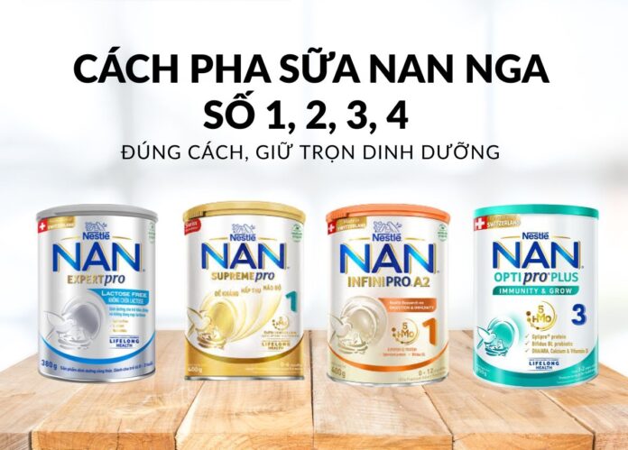 cách pha sữa nan