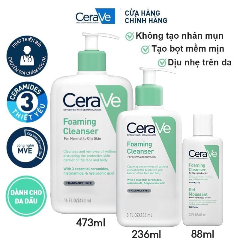 Sữa rửa mặt Cerave Foaming Cleanser