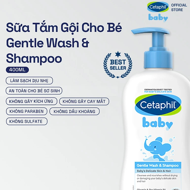 Sữa tắm gội cho bé Cetaphil