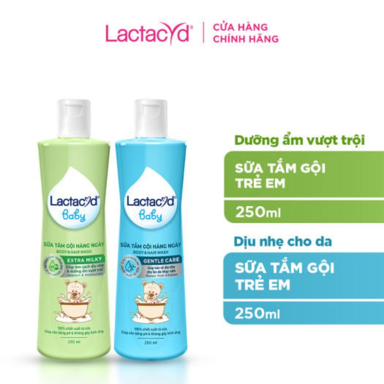 Sữa tắm gội cho bé Lactacyd