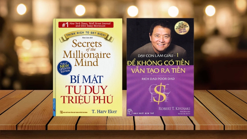 So sánh sách Bí mật tư duy triệu phú và sách Cha giàu, Cha nghèo.