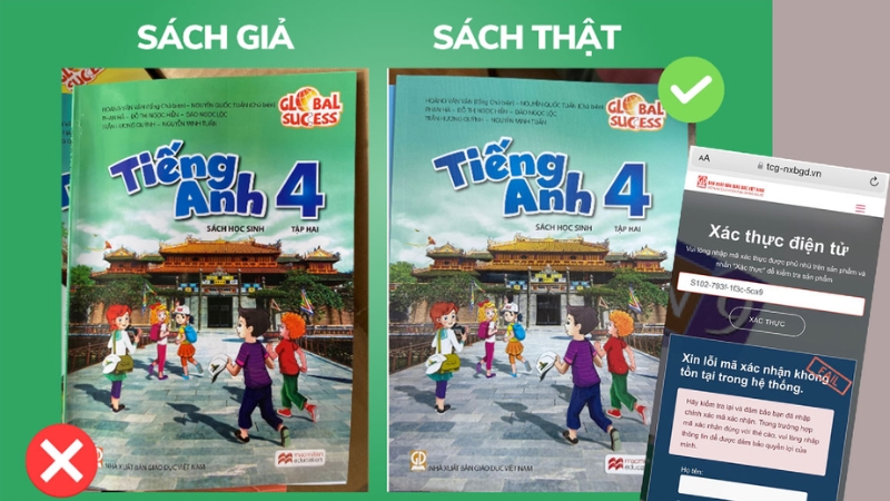 Quan sát chất lượng in ấn và màu sắc.