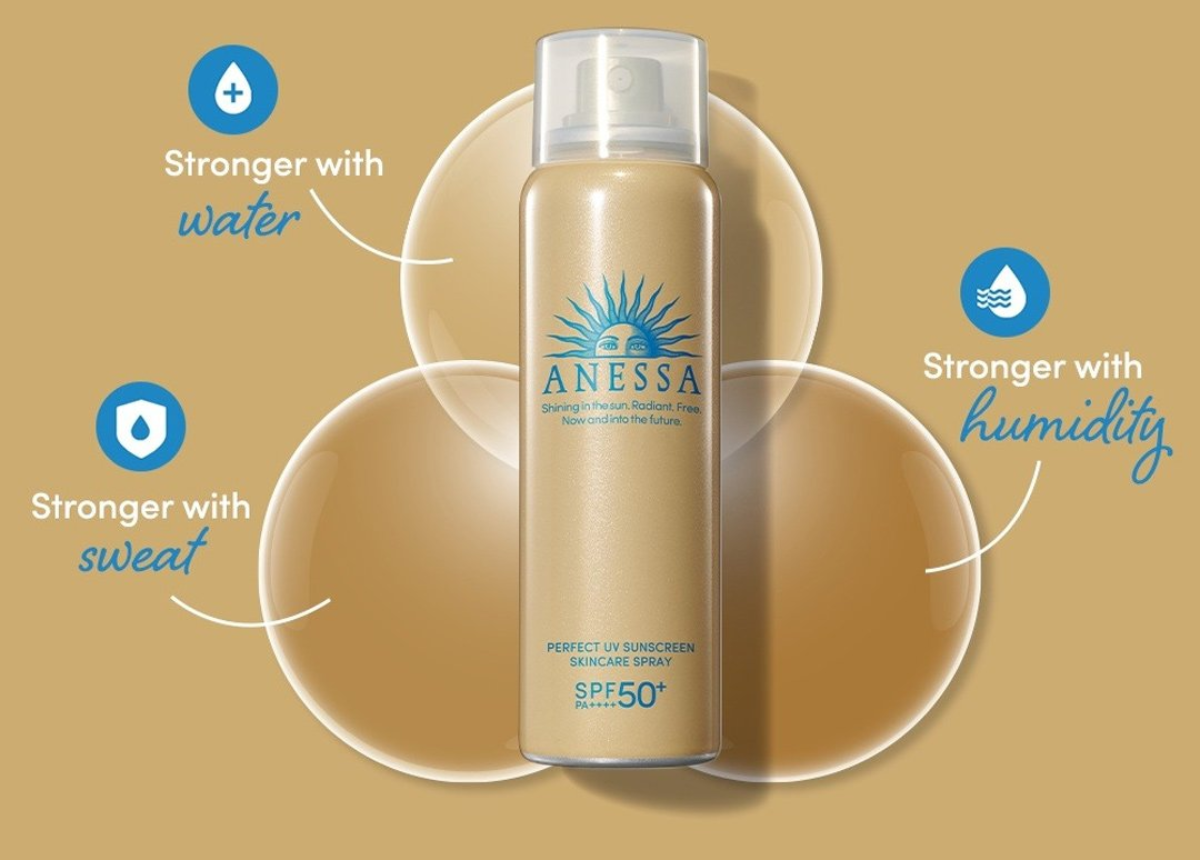 Xịt chống nắng dưỡng ẩm Anessa Perfect UV Sunscreen Skincare Spray