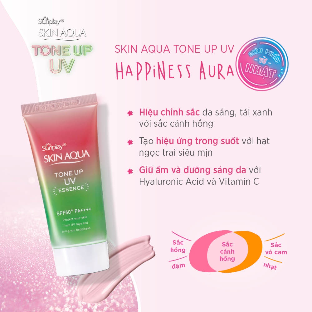 Kem chống nắng Skin Aqua Tone Up UV Milk Happiness Aura