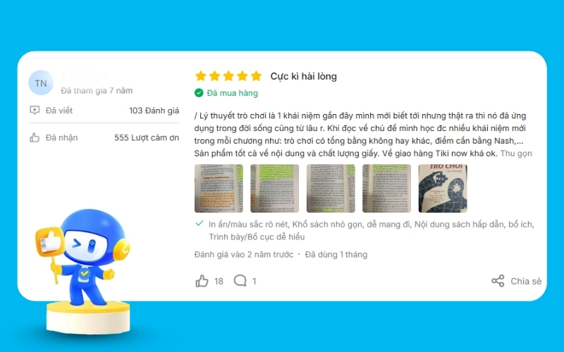 Đánh giá từ cộng đồng đọc sách trên Tiki