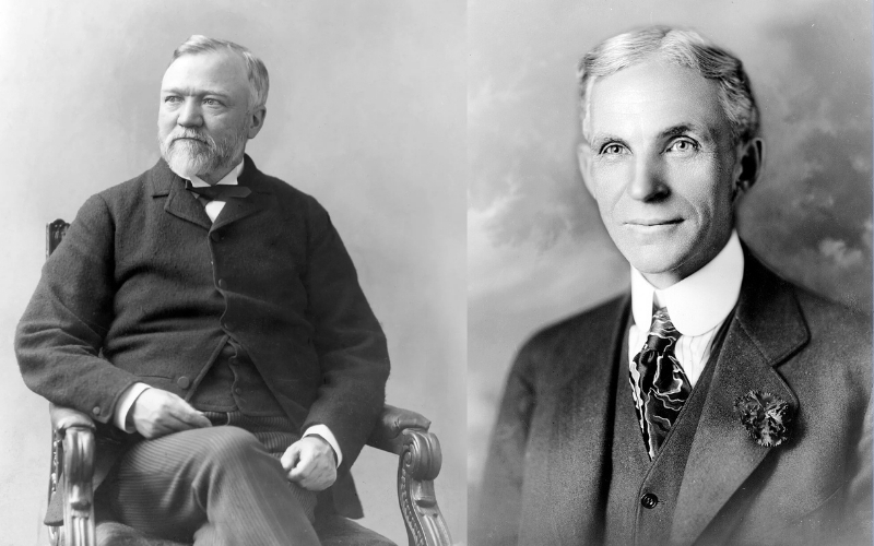Nguồn cảm hứng của sách là những câu chuyện có thật về các vĩ nhân như Andrew Carnegie, Henry Ford,…