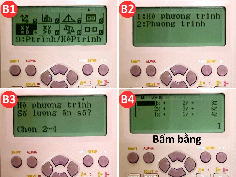 Tìm nghiệm phương trình và hệ phương trình với SOLVE và EQN