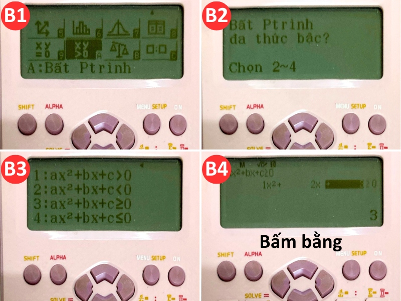 Giải bất phương trình (INEQ) chính xác