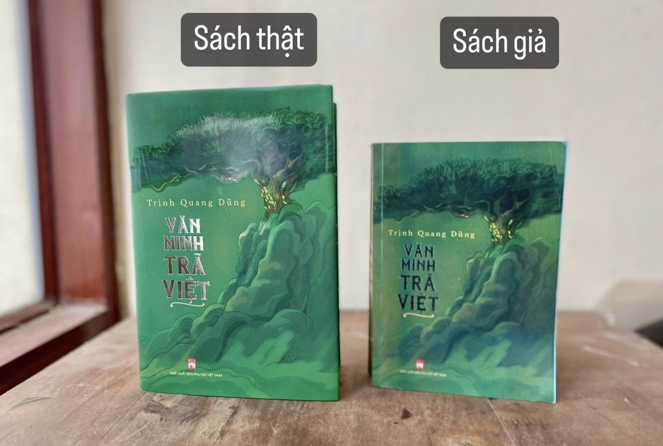 Bìa sách giả thường có màu và đường nét chữ kém chất lượng so với bìa sách thật