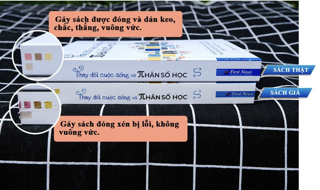 Phân biệt gáy sách thật và sách giả