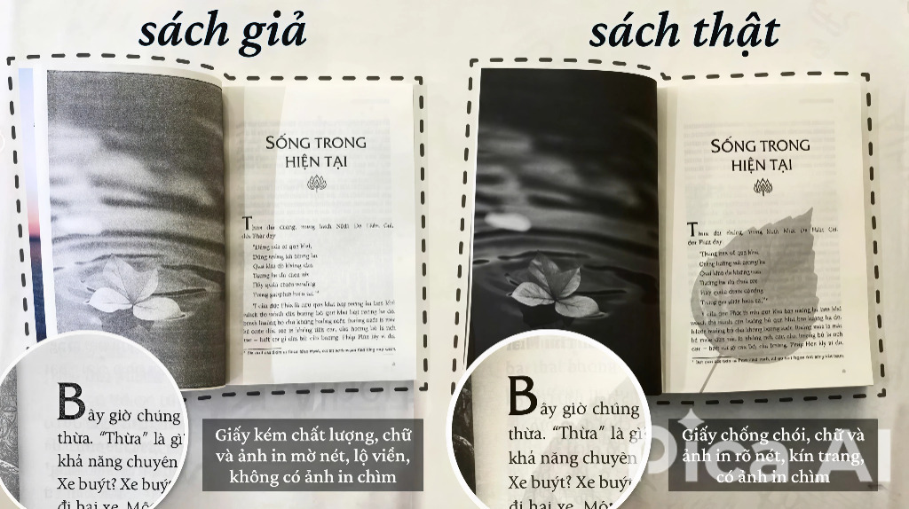 Sách giả in mờ, kém chất lượng