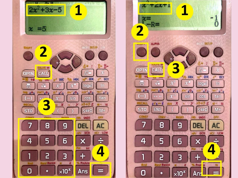 Chức năng CALC và SOLVE