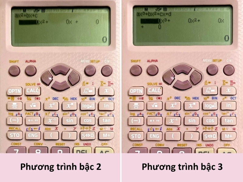 Giải phương trình bậc hai và bậc ba