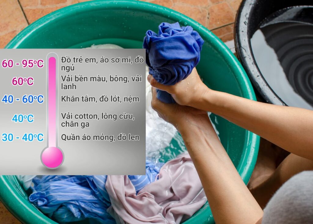 chọn nhiệt độ giặt đồ