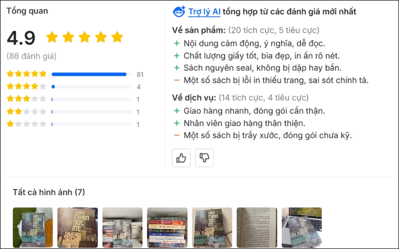 Bạn có thể tìm đọc các bài review sách trên nền tảng Tiki để tham khảo