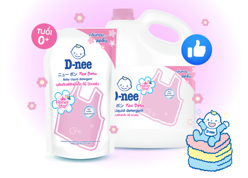 Nước giặt Dnee màu hồng