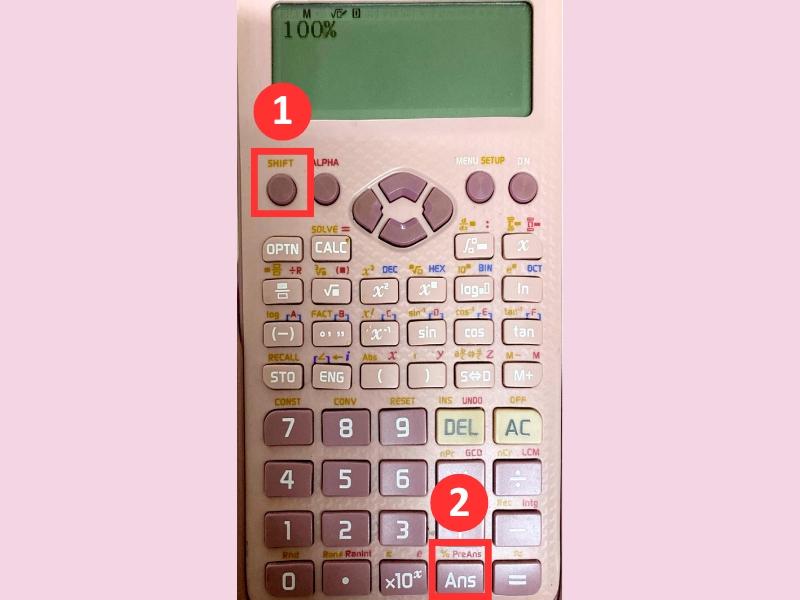 Cách bấm nút % đối với dòng máy Casio FX-580VN X, FX-570VN Plus và các model tương tự