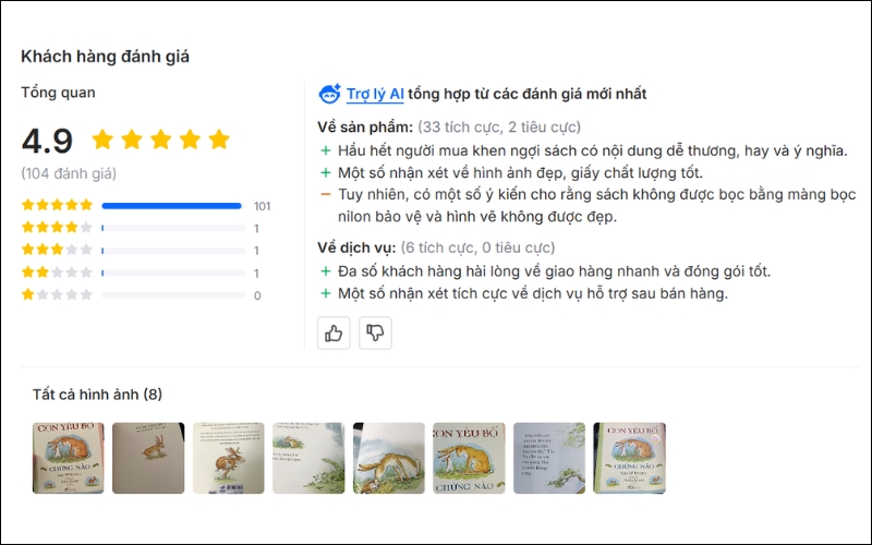 Bạn nên tham khảo nhận xét từ những độc giả đã đọc trên Tiki