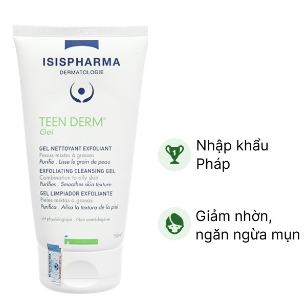 Sữa rửa mặt trị mụn cho da dầu ISIS Pharma Teen Derm
