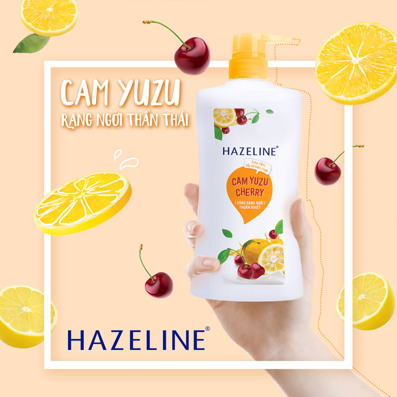 Sữa tắm Hazeline cam yuzu cherry
