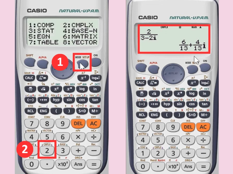 Tính toán chuyên sâu với số phức (Complex Mode)