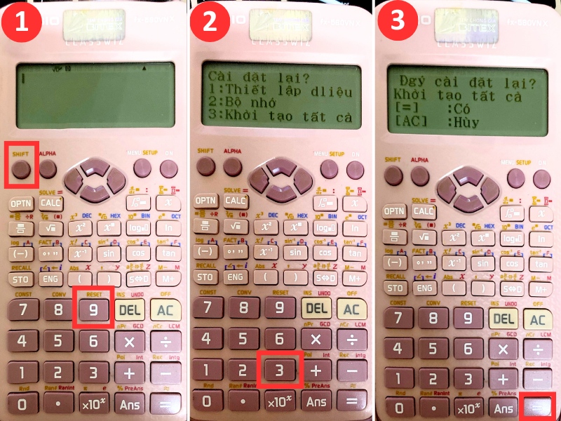 Cách 2: Reset toàn bộ máy về cài đặt gốc (Reset All)