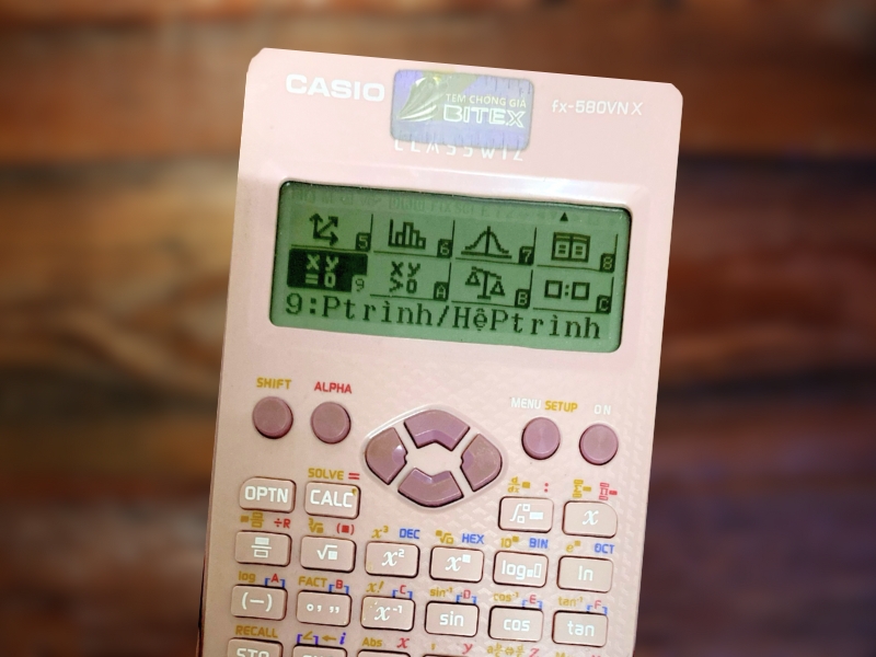 Chế độ giải phương trình và hệ phương trình (EQN/Equation)
