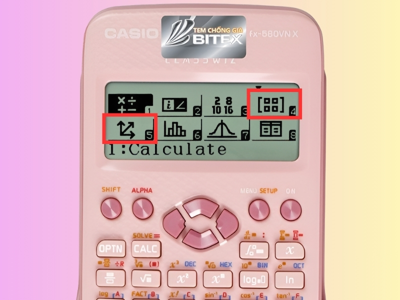 Hướng dẫn tính toán vecto và ma trận trên Casio fx-580VN X