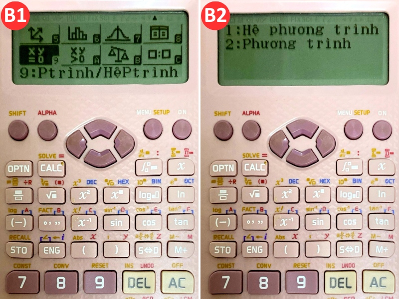 Hướng dẫn giải phương trình trên Casio fx-580VN X