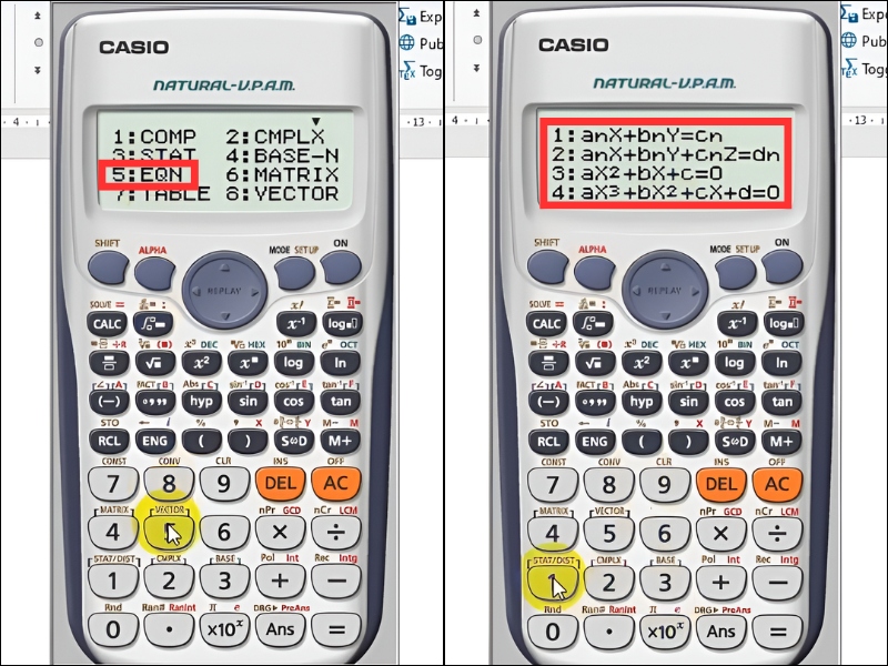 Hướng dẫn giải phương trình trên Casio fx-570VN Plus