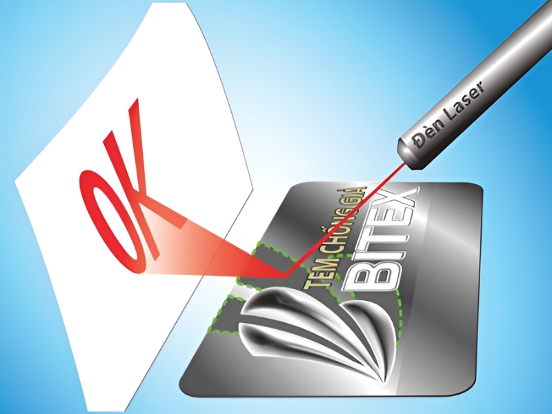 Kiểm tra tem chống giả BITEX trên thân máy