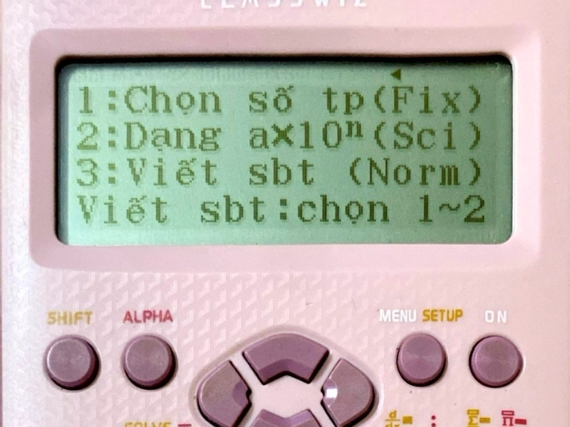 Cách tắt chế độ làm tròn số trên máy tính Casio