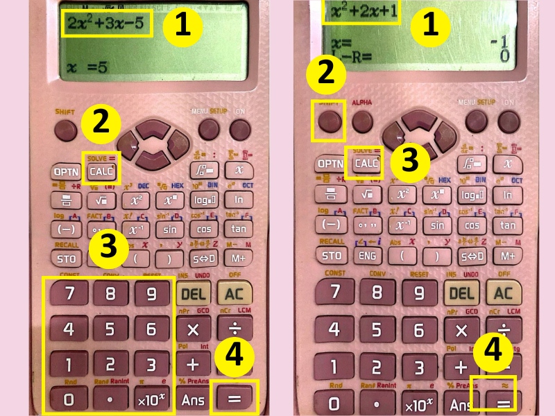 Mẹo sử dụng phím CALC và SOLVE