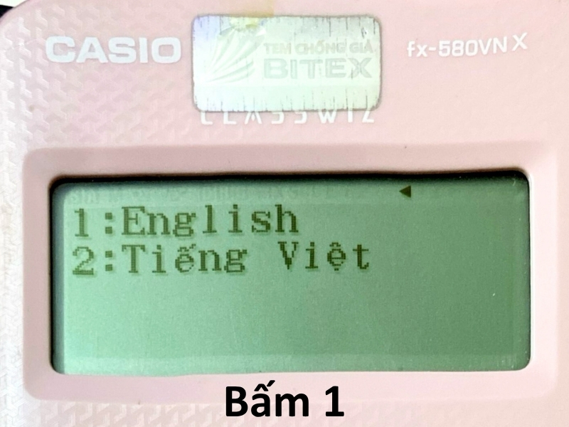 Cách thay đổi ngôn ngữ trên máy tính Casio từ Tiếng Việt sang Tiếng Anh