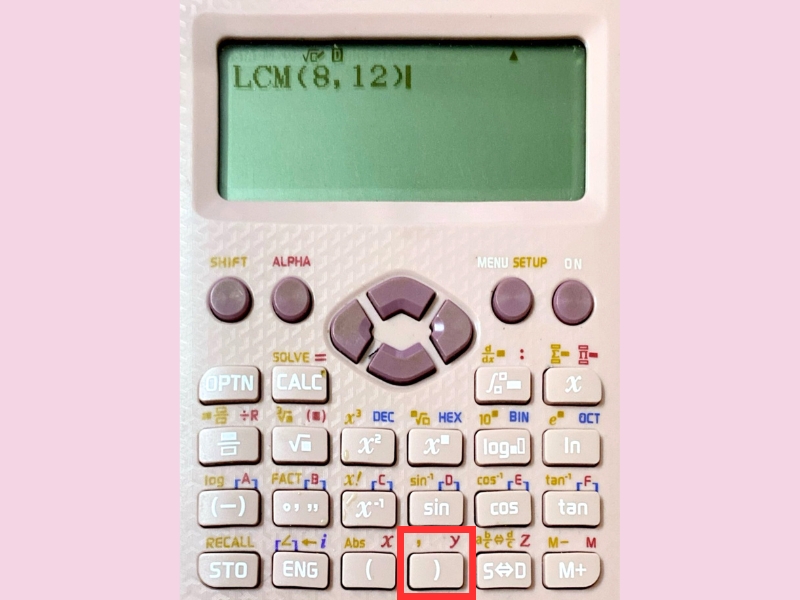 Bấm phím đóng ngoặc