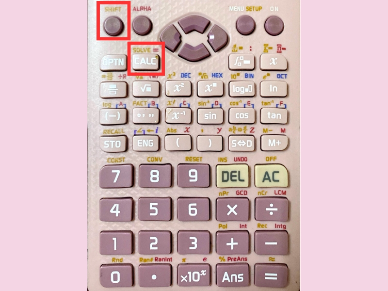 Kích hoạt chức năng SOLVE để bắt đầu tìm nghiệm