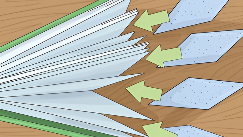 Cách làm khô với sách in trên giấy bóng (giấy couche)