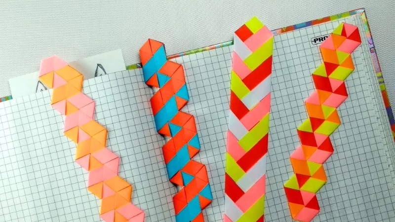 Kỹ thuật làm bookmark dệt từ giấy độc đáo