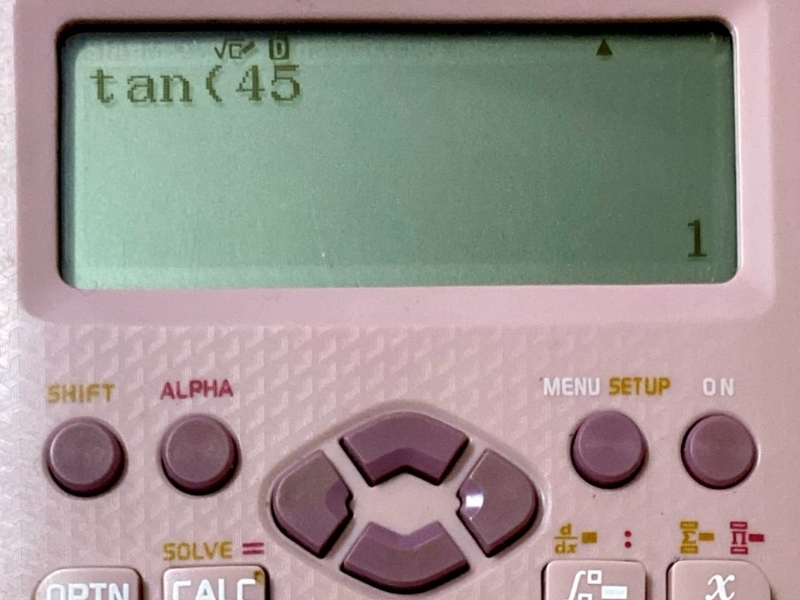 Cách bấm tan trên máy tính Casio