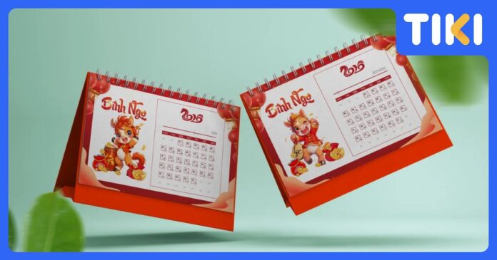 Mẫu lịch để bàn đẹp 2026 sáng tạo và độc đáo