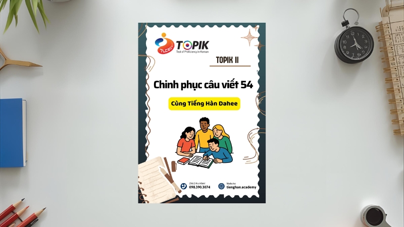 Sách Chinh phục kỹ năng viết TOPIK II câu 54