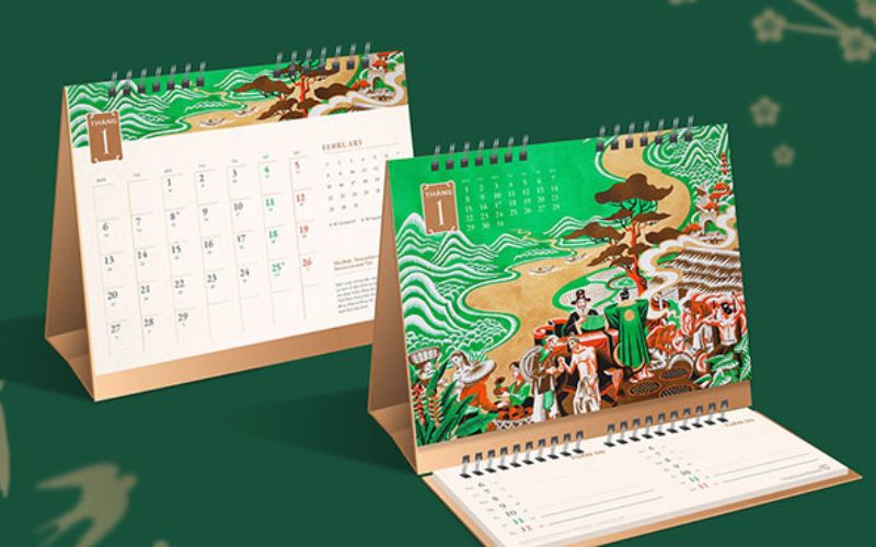 Tặng lịch như lời chúc năm mới vẹn tròn, hạnh phúc