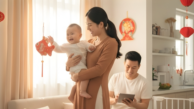 Tránh bế chuyền tay nhiều người để bé hạn chế bị lây bệnh